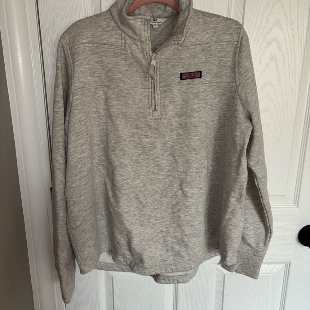 Vineyard vines women’s Gray Quarter-Zip Sweater